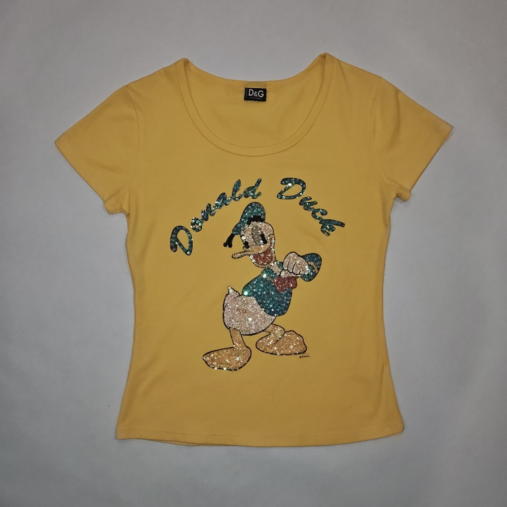 SEQUIN DONALD DUCK T-SHIRT - SIZE SMALL